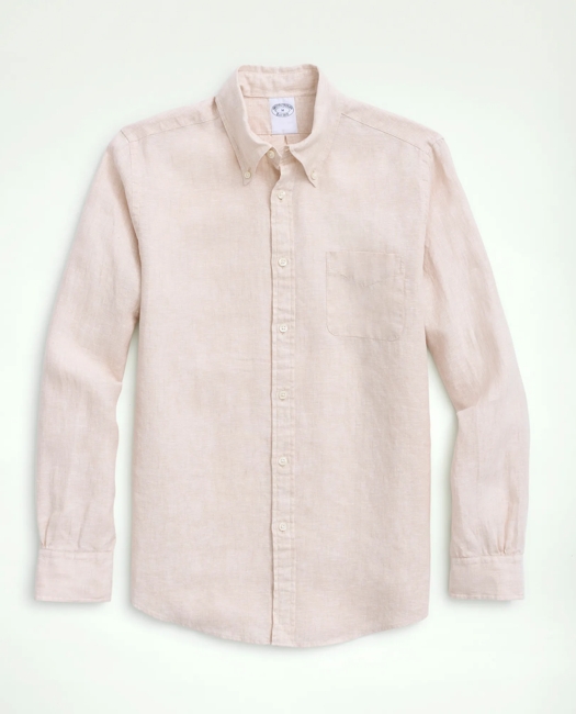 Brooks Brothers Irish Linen Sport Shirt In Neutral