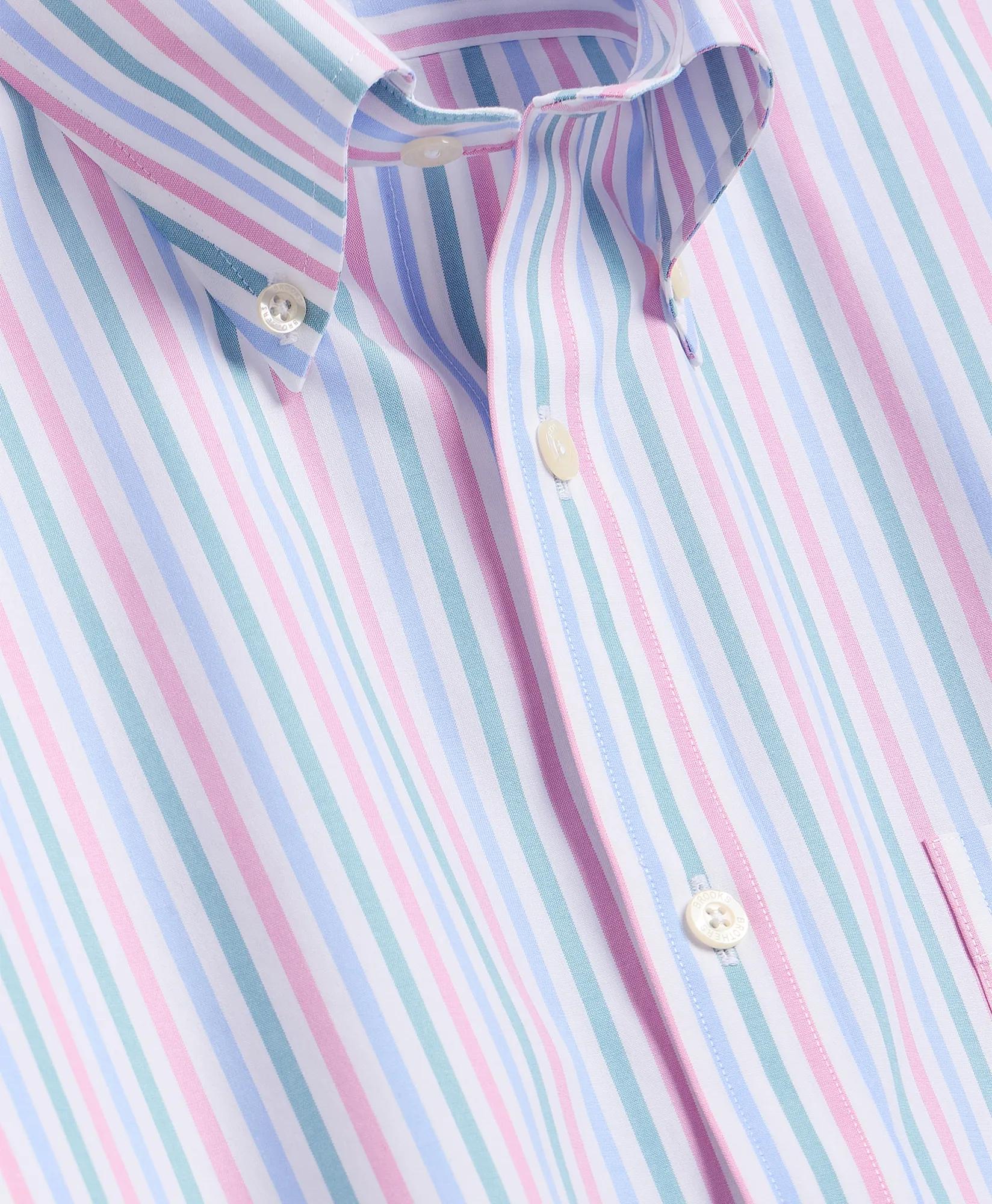 Stretch Non-Iron Poplin Polo Button-Down, Sport Shirt, image 2