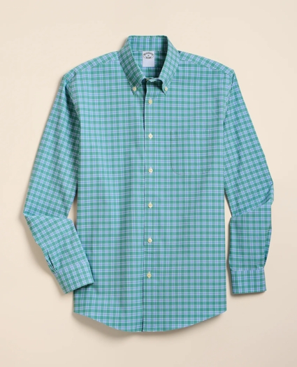 Stretch Non-Iron Poplin Polo Button-Down, Sport Shirt, image 1