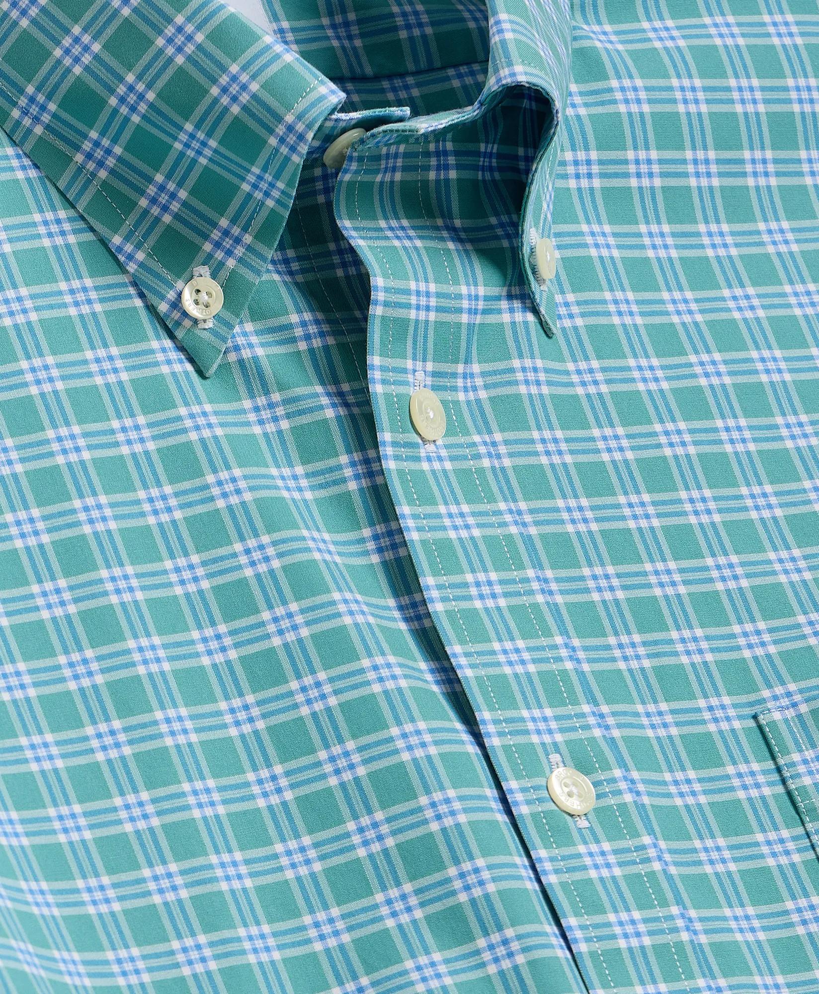 Stretch Non-Iron Poplin Polo Button-Down, Sport Shirt, image 2