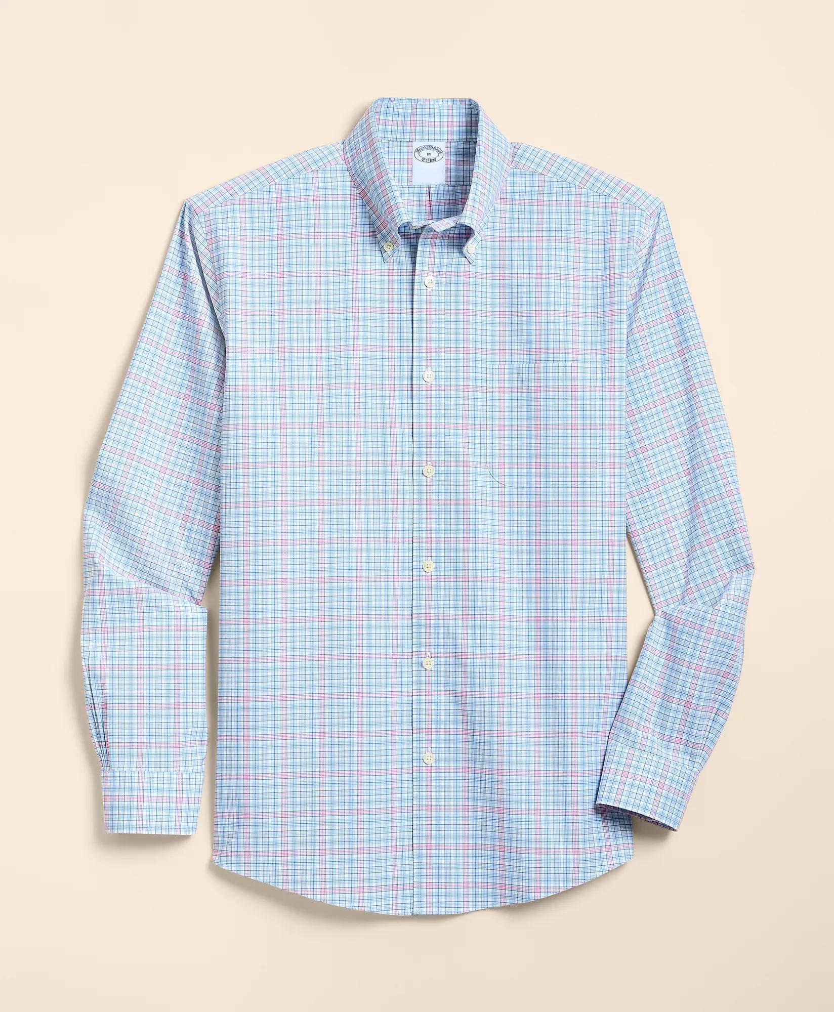 Stretch Non-Iron Poplin Polo Button-Down, Sport Shirt, image 1