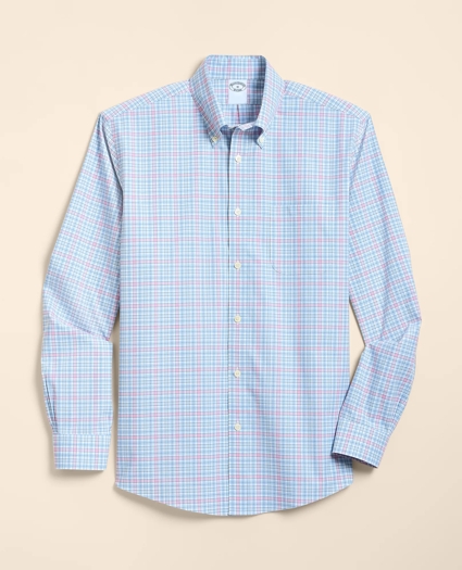 Stretch Non-Iron Poplin Polo Button-Down, Sport Shirt, image 1