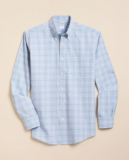 Stretch Non-Iron Poplin Polo Button-Down, Sport Shirt, image 1