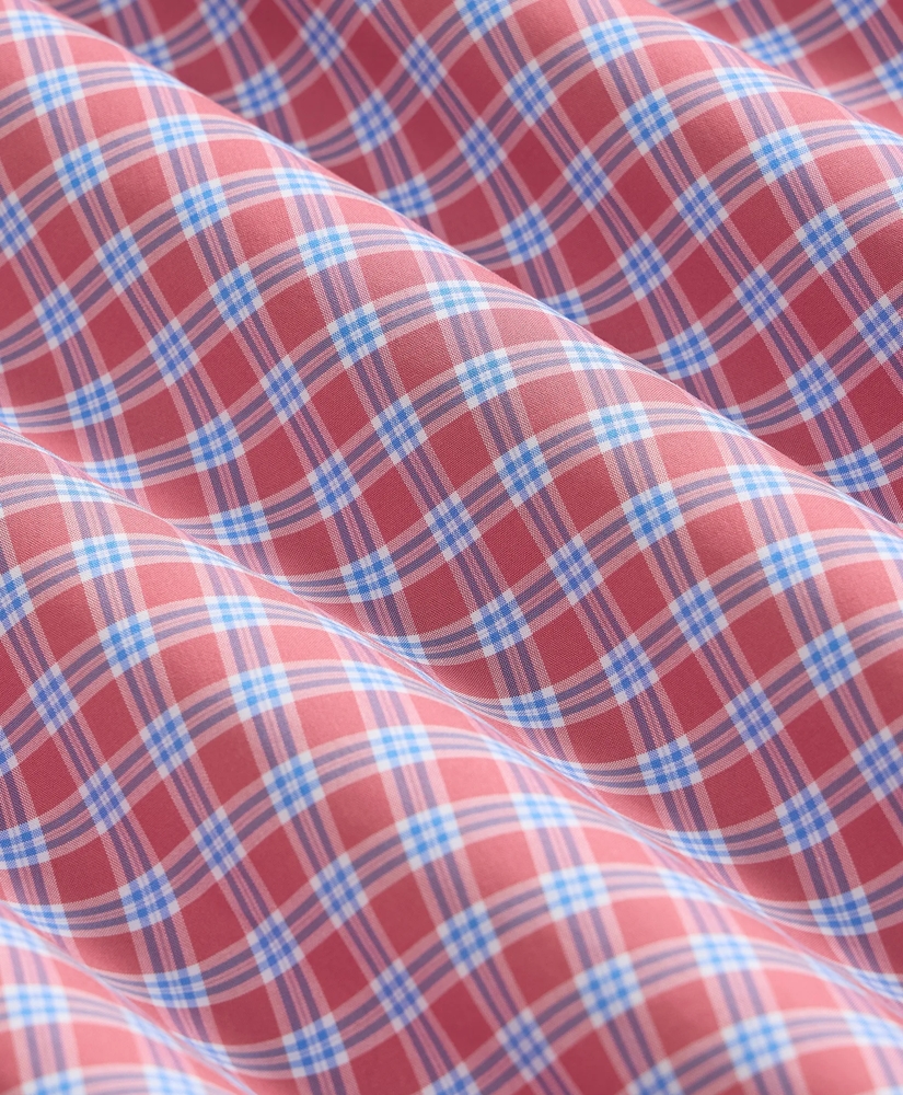 Stretch Supima&reg; Cotton Non-Iron Broadcloth Polo Button-Down Collar, Check Sport Shirt, image 6