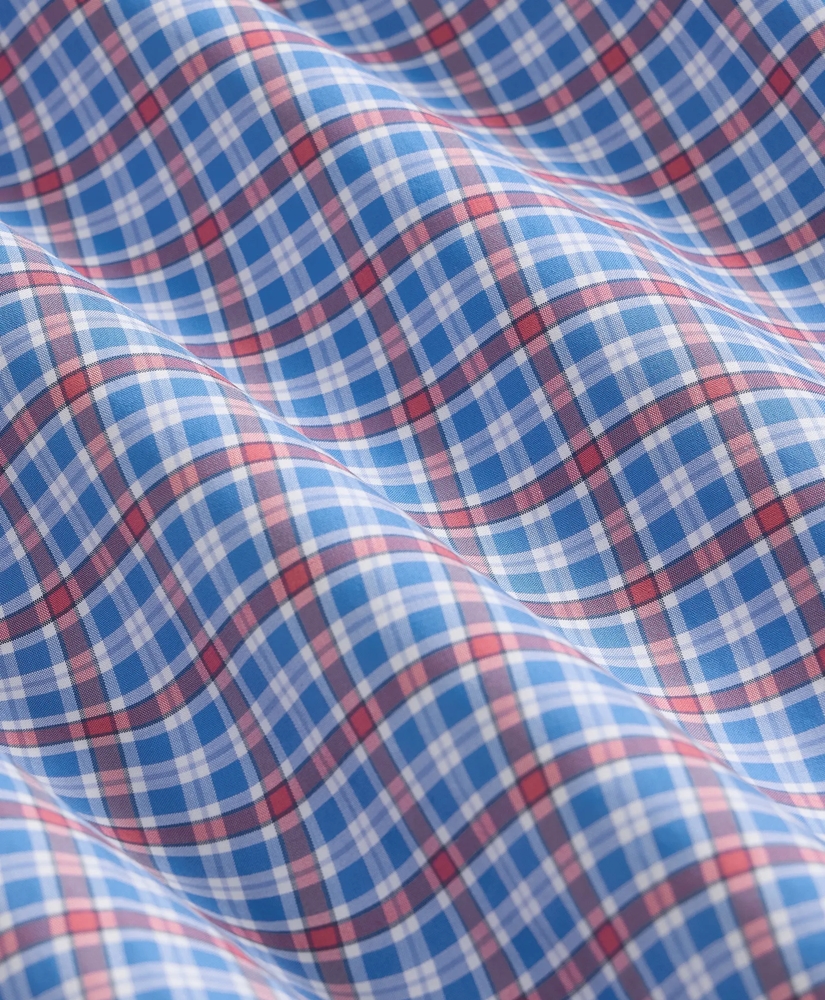 Stretch Supima&reg; Cotton Non-Iron Broadcloth Polo Button-Down Collar, Check Sport Shirt, image 6