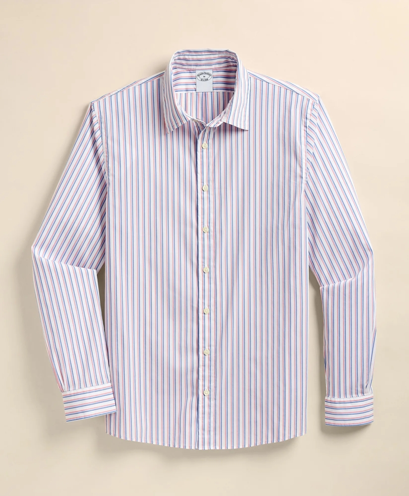 Performance Series Stretch Spread Collar, Ribbon Stripe Sport Shirt, image 2