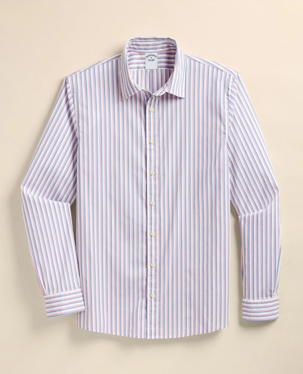 Performance Series Stretch Spread Collar, Ribbon Stripe Sport Shirt, image 2