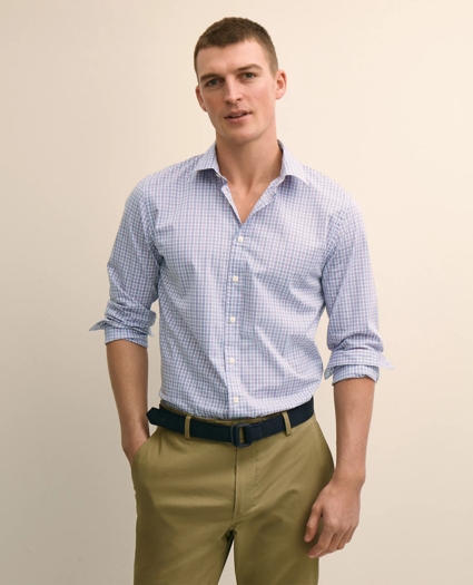 Performance Series Stretch Spread Collar, Check Sport Shirt, image 1