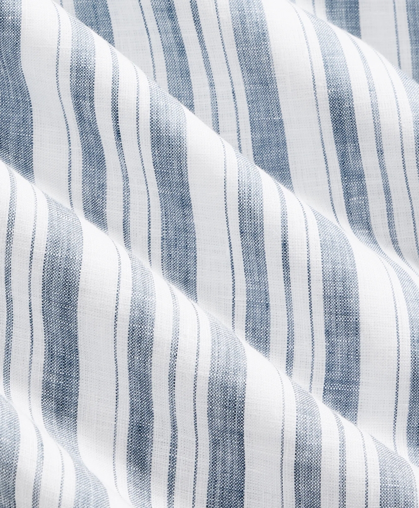 Irish Linen Short-Sleeve Stripe Sport Shirt, image 3