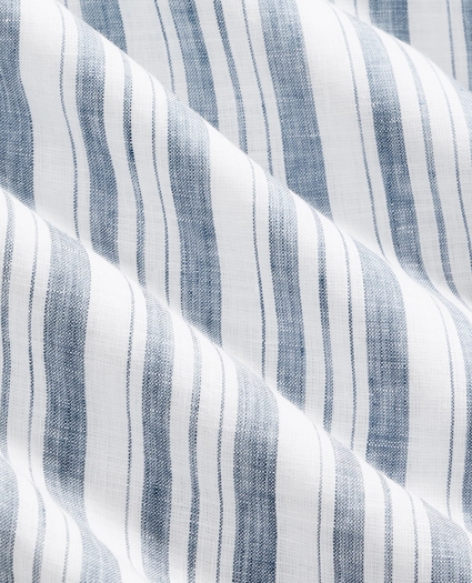 Irish Linen Short-Sleeve Stripe Sport Shirt, image 3