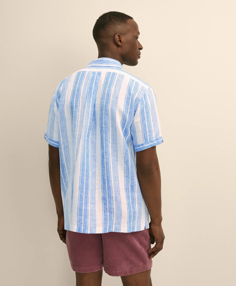 Irish Linen Short-Sleeve Camp Collar Sport Shirt, image 4