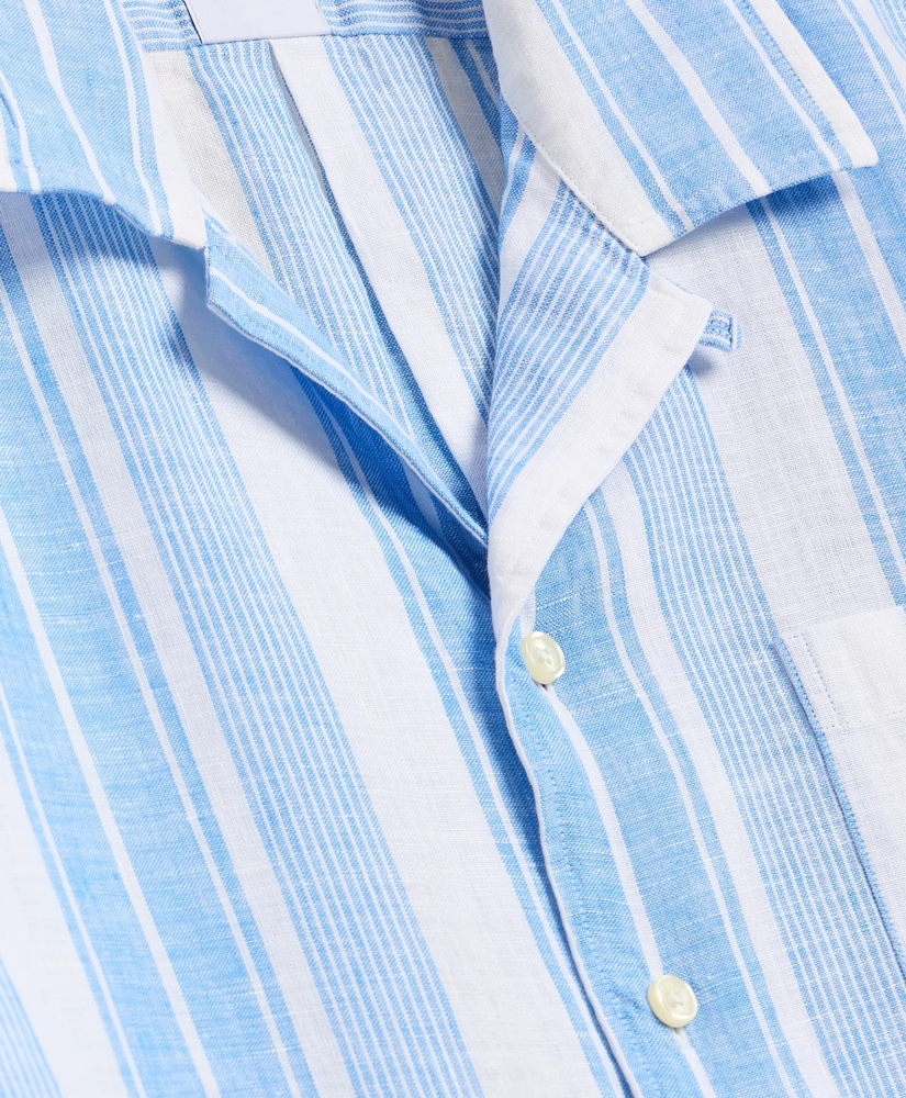 Irish Linen Short-Sleeve Camp Collar Sport Shirt, image 5