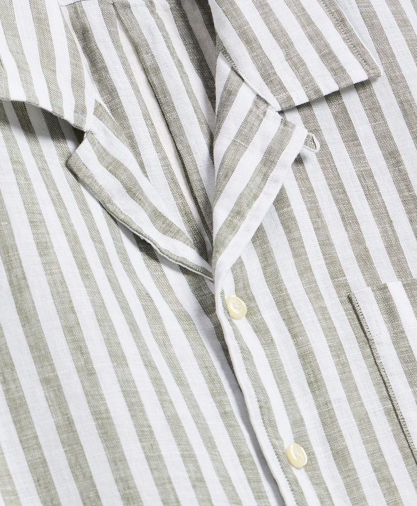 Irish Linen Short-Sleeve Camp Collar Sport Shirt, image 5