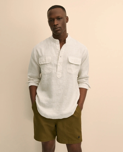 Irish Linen Popover Shirt, image 1
