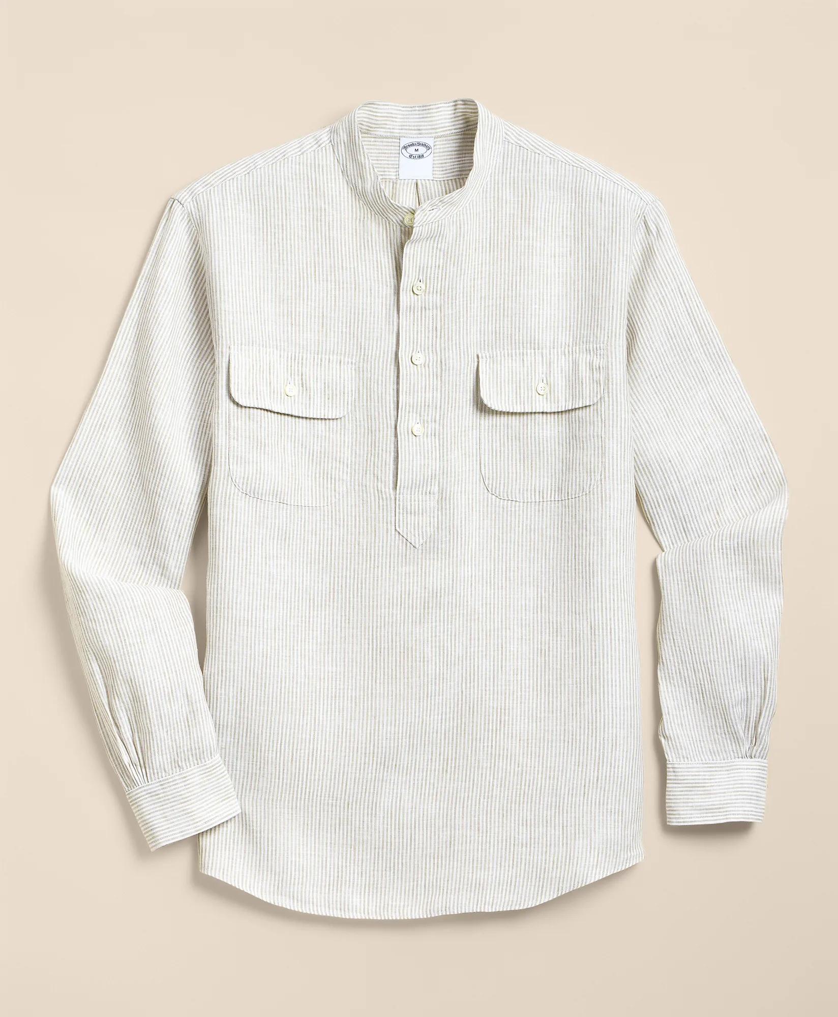 Irish Linen Popover Shirt, image 1