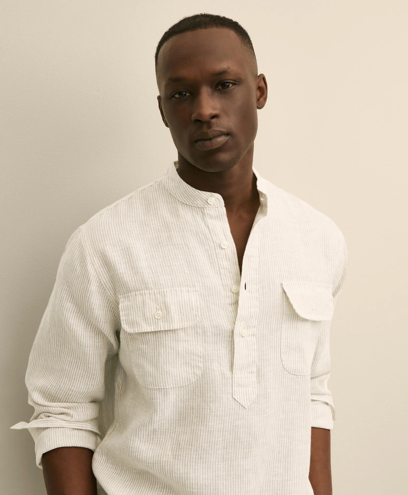 Irish Linen Popover Shirt, image 2