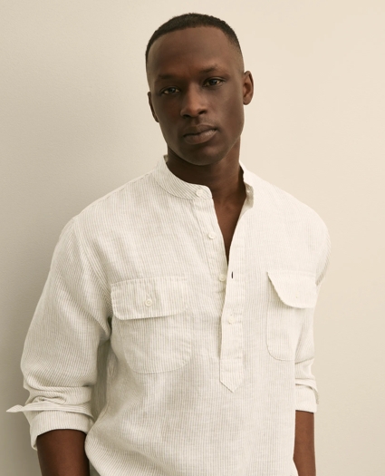 Irish Linen Popover Shirt, image 2