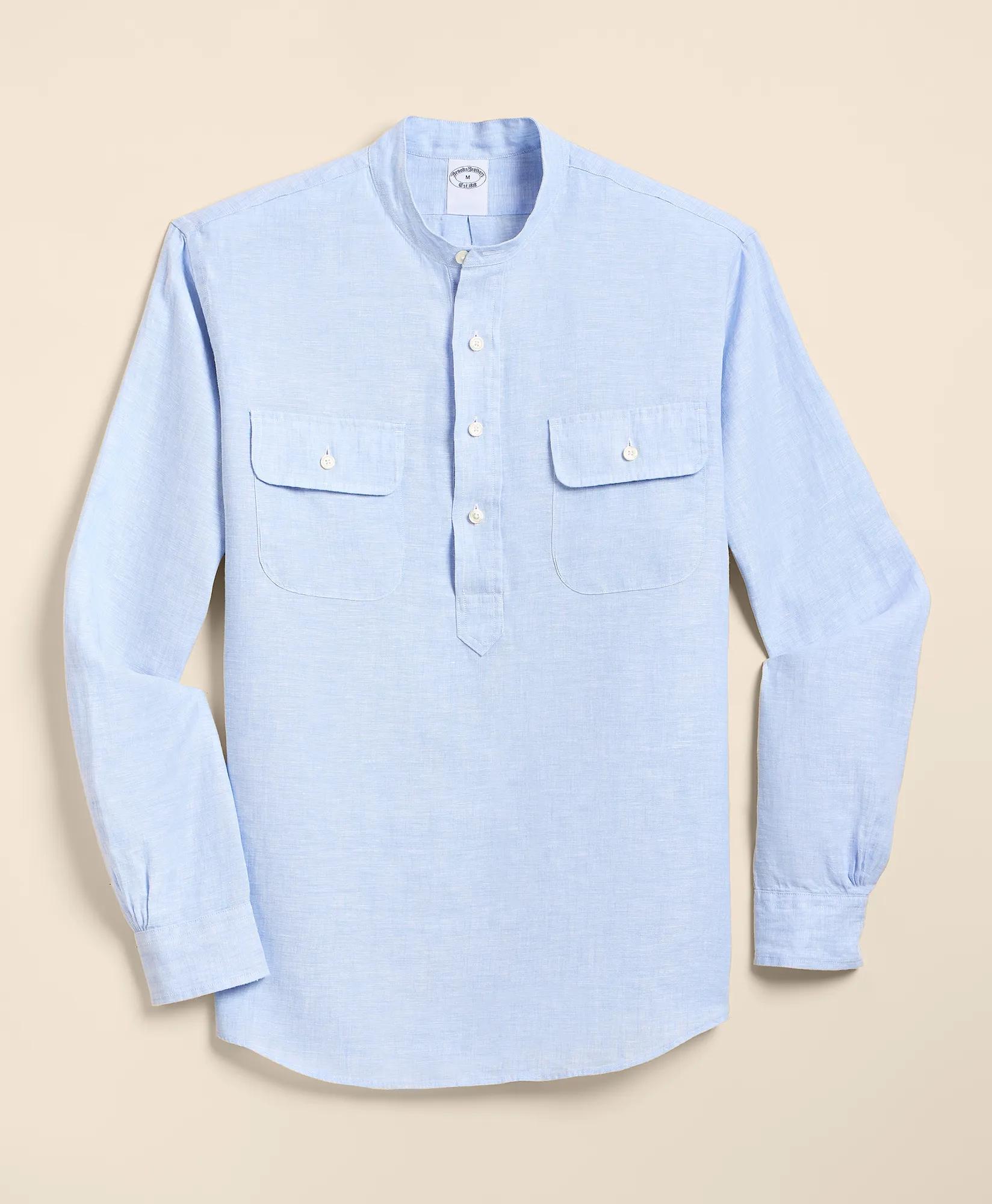 Irish Linen Popover Shirt, image 1