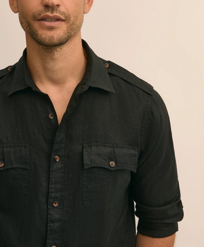 Linen Military Sport Shirt, image 2