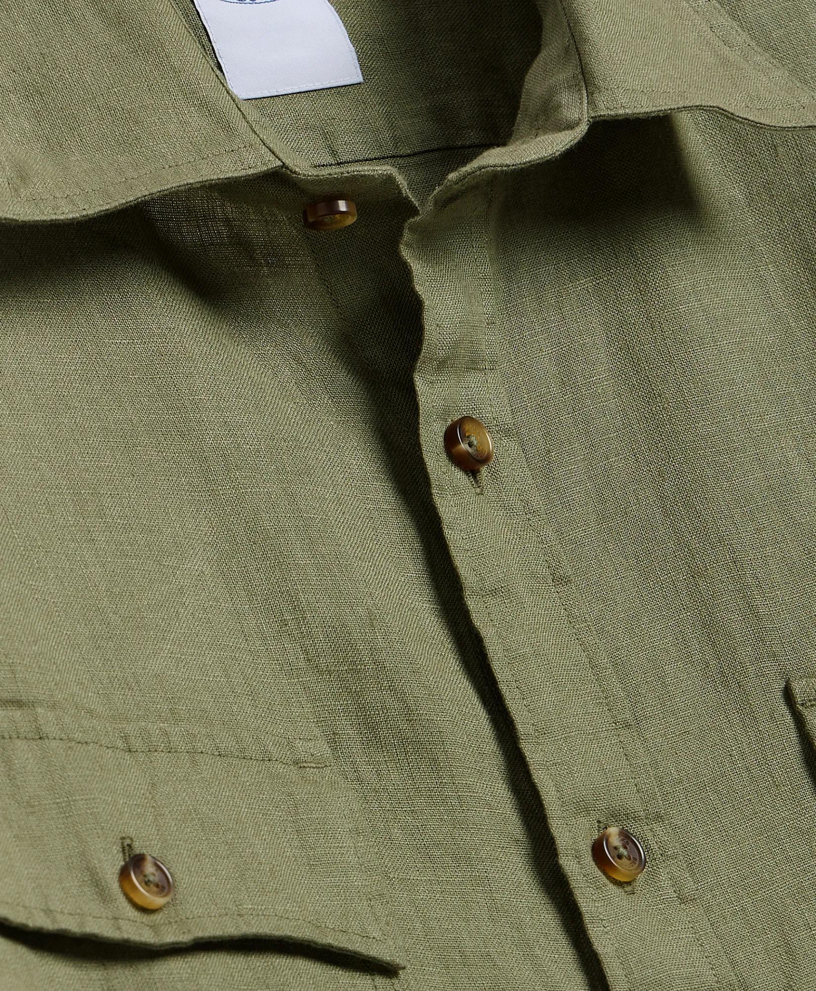 Linen Military Sport Shirt, image 2