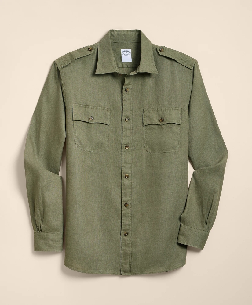 Linen Military Sport Shirt, image 2