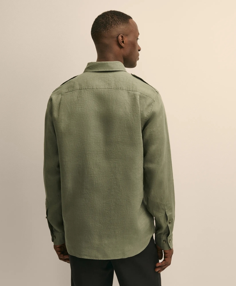 Linen Military Sport Shirt, image 4
