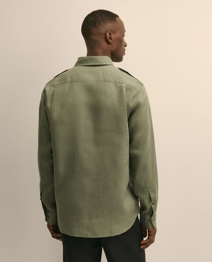 Linen Military Sport Shirt, image 4