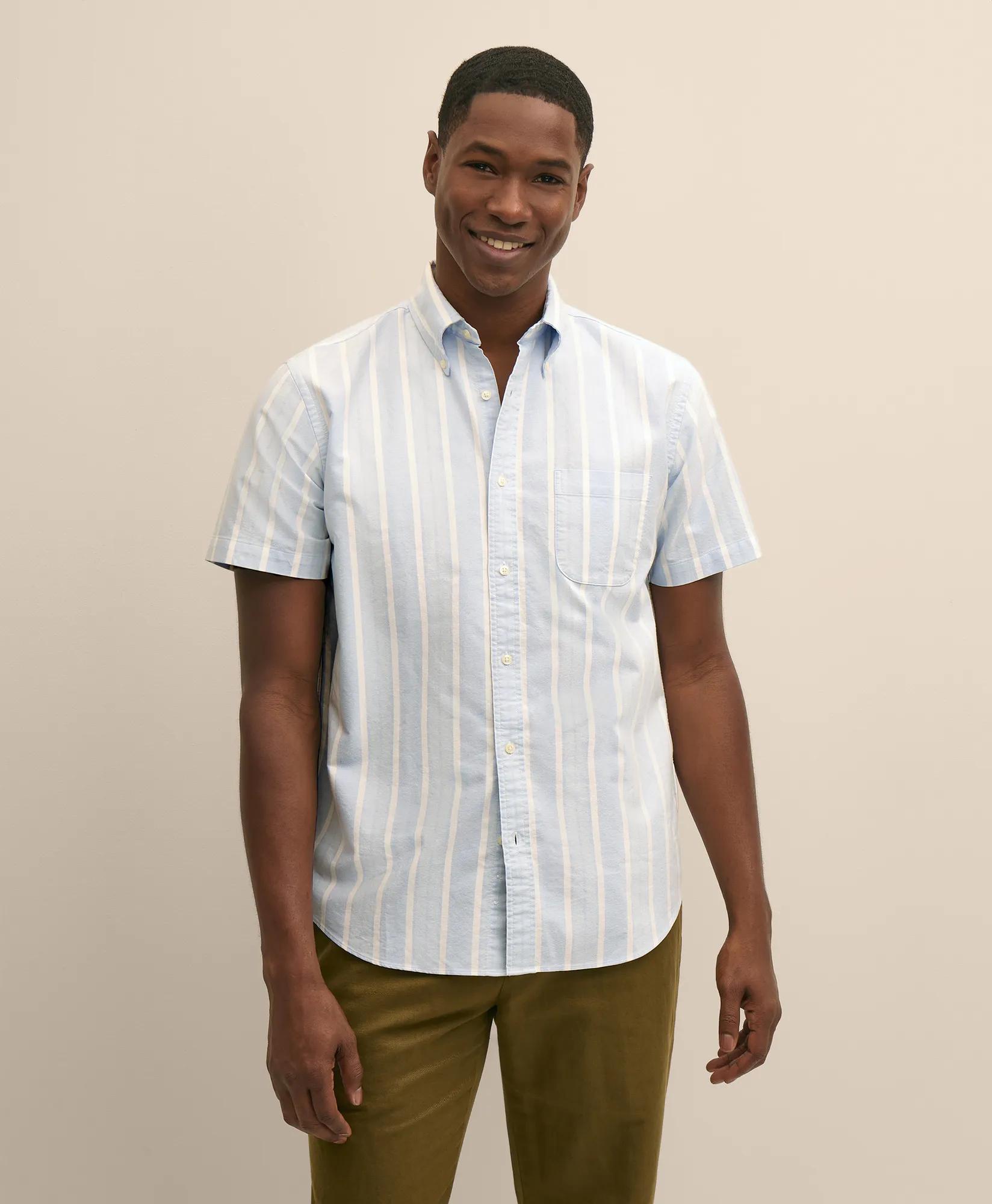 Friday Shirt, Short-Sleeve Oxford Stripe, image 1