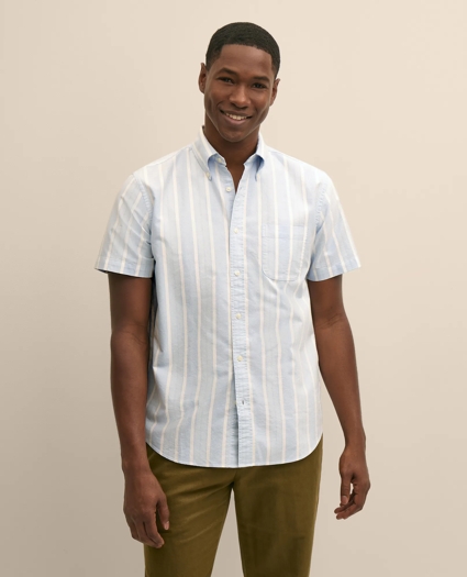 Friday Shirt, Short-Sleeve Oxford Stripe, image 1