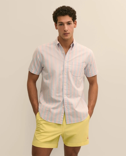 Friday Shirt, Short-Sleeve Oxford Stripe, image 1