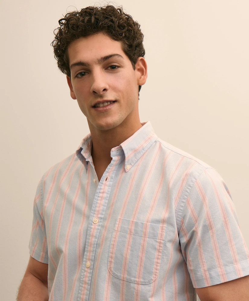 Friday Shirt, Short-Sleeve Oxford Stripe, image 2