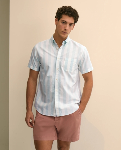 Friday Shirt, Short-Sleeve Oxford Stripe, image 1