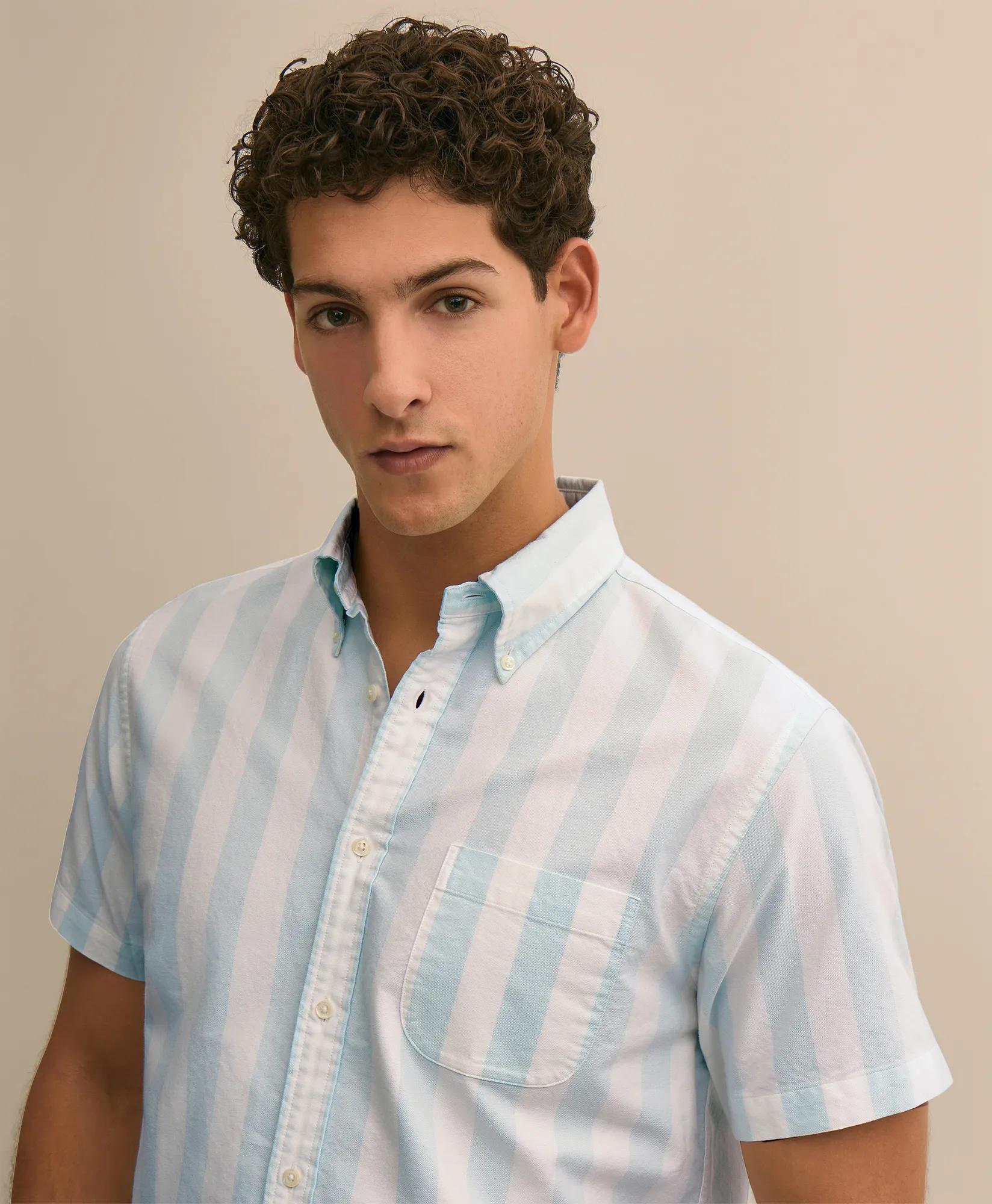 Friday Shirt, Short-Sleeve Oxford Stripe, image 2