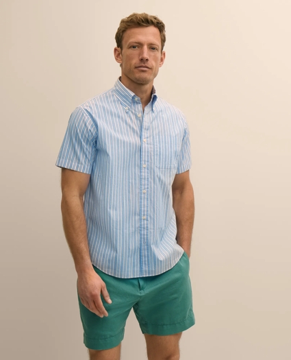 Friday Shirt, Short-Sleeve Poplin Stripe, image 1