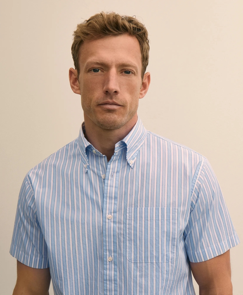 Friday Shirt, Short-Sleeve Poplin Stripe, image 2