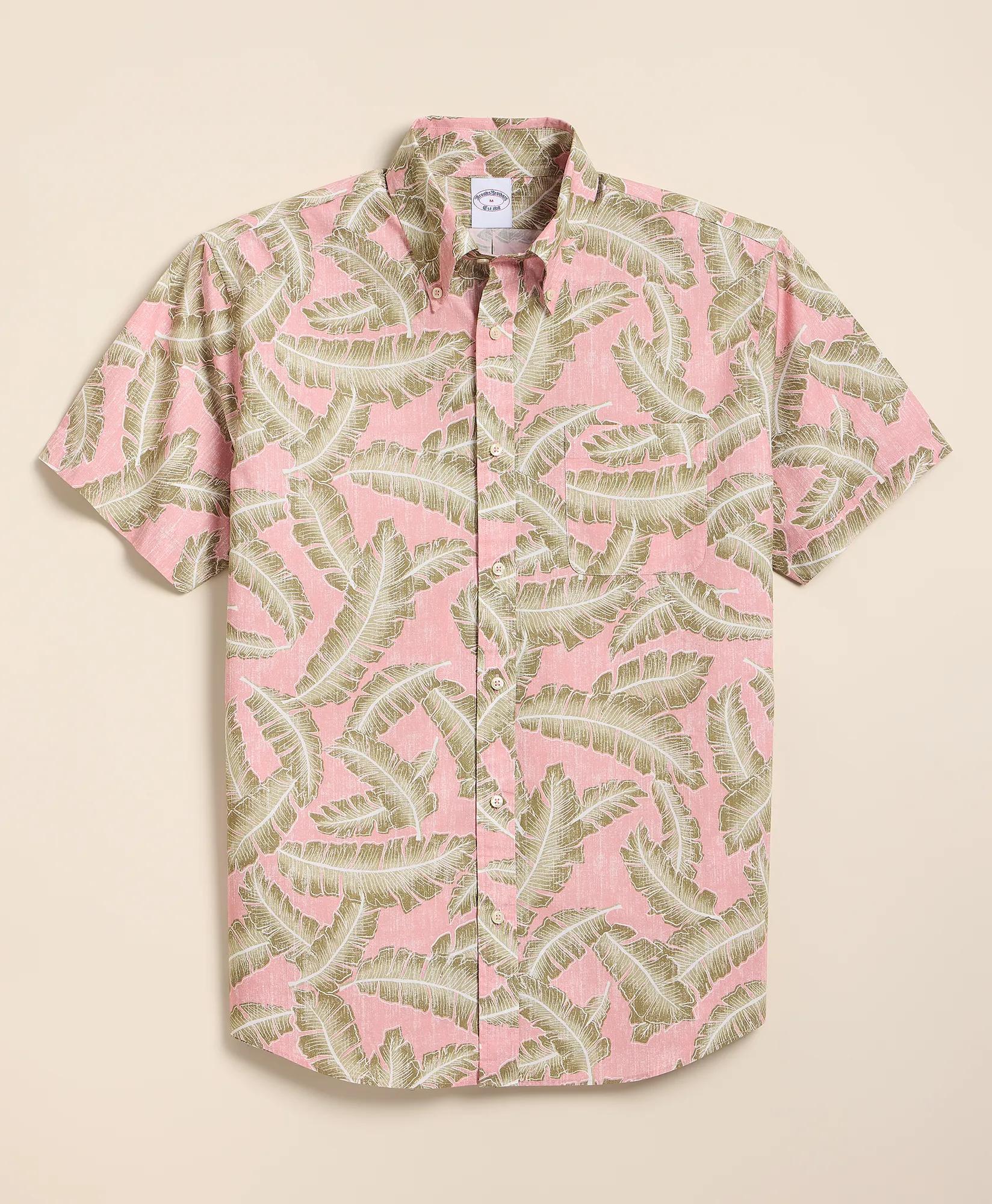 Friday Shirt, Short-Sleeve Poplin Palm Leaf, image 1