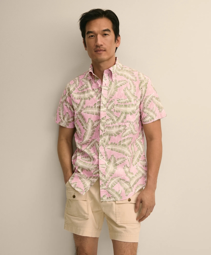 Friday Shirt, Short-Sleeve Poplin Palm Leaf, image 1