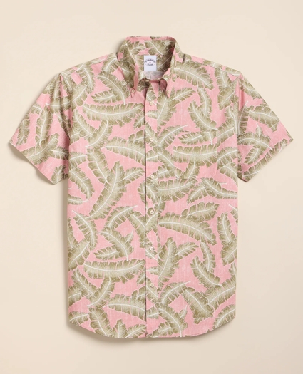 Friday Shirt, Short-Sleeve Poplin Palm Leaf, image 1