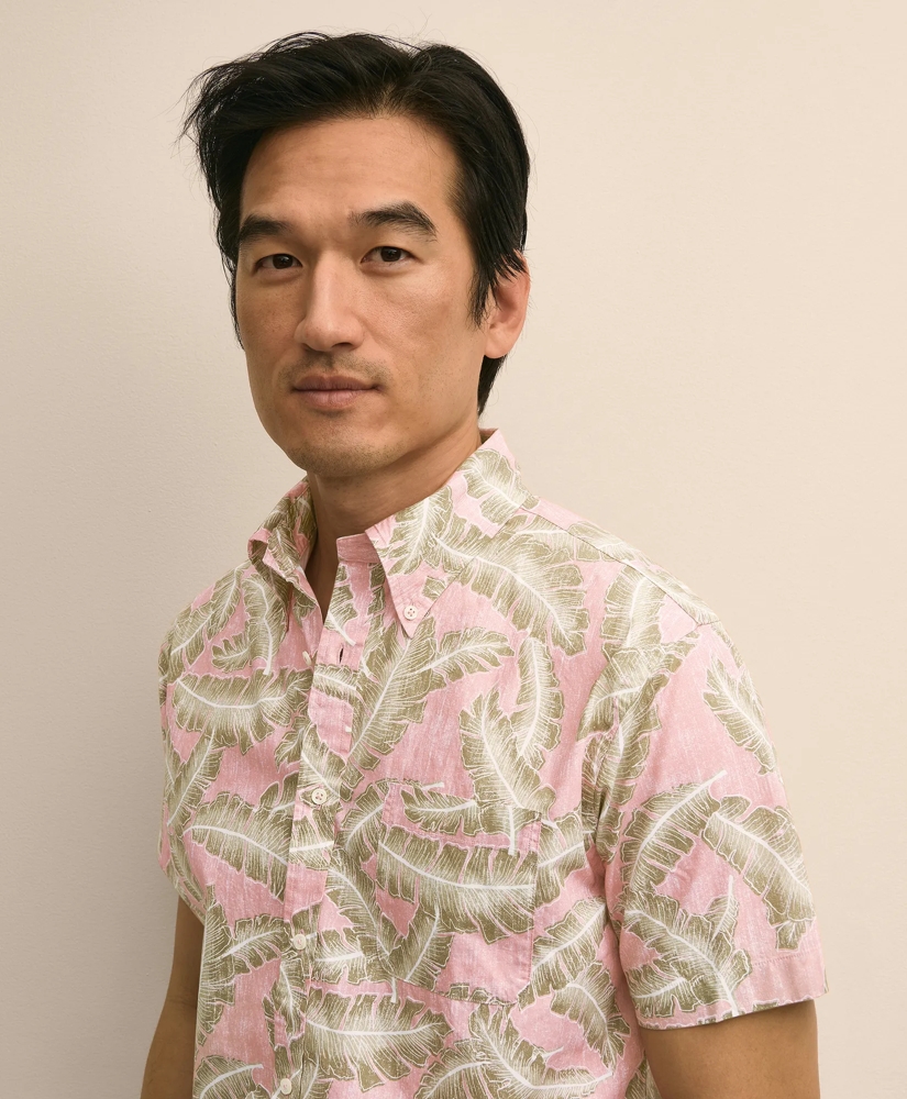Friday Shirt, Short-Sleeve Poplin Palm Leaf, image 2