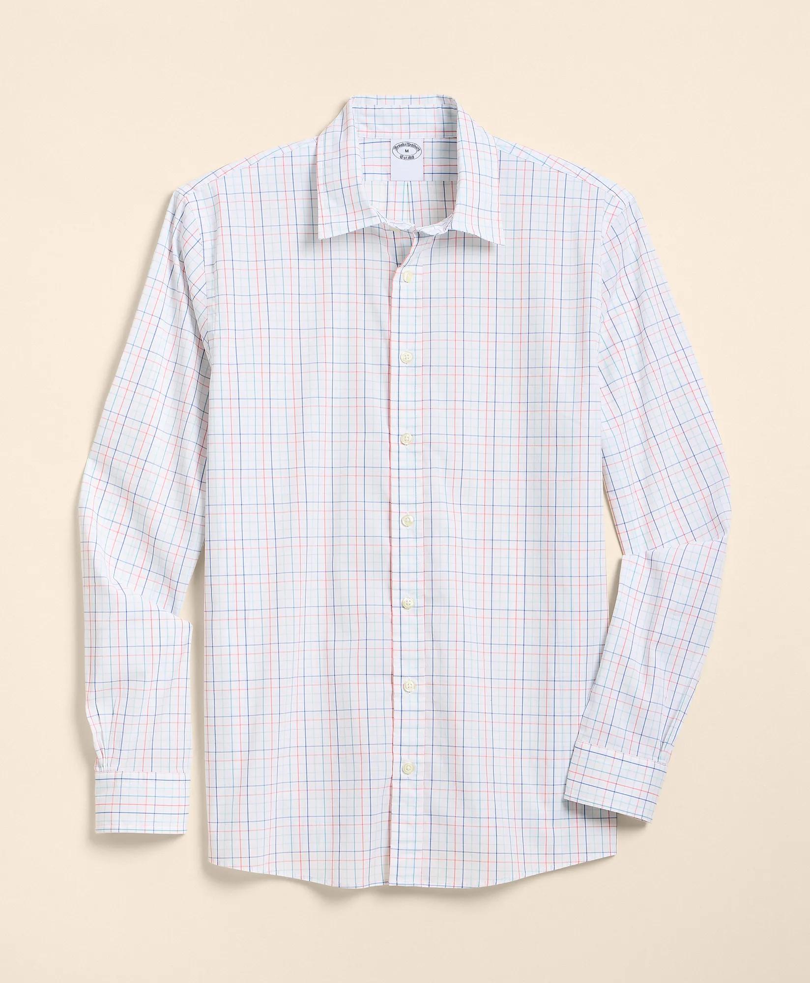 Performance Series Stretch Spread Collar, Tattersall Sport Shirt, image 1