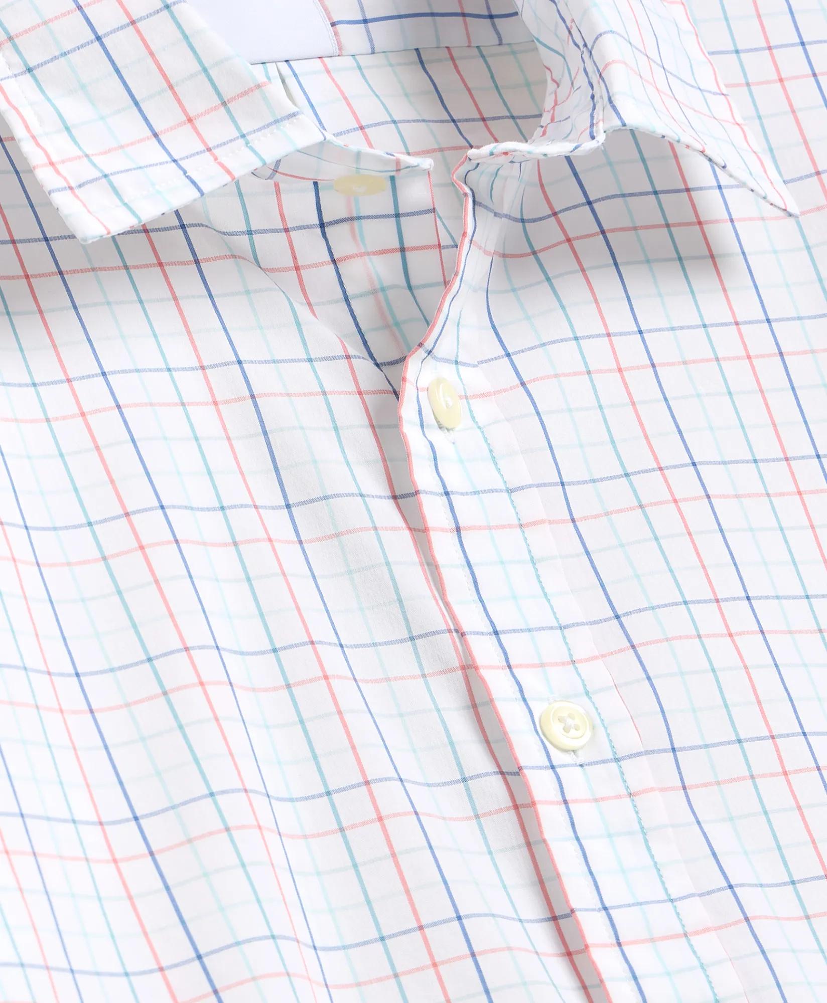 Performance Series Stretch Spread Collar, Tattersall Sport Shirt, image 2