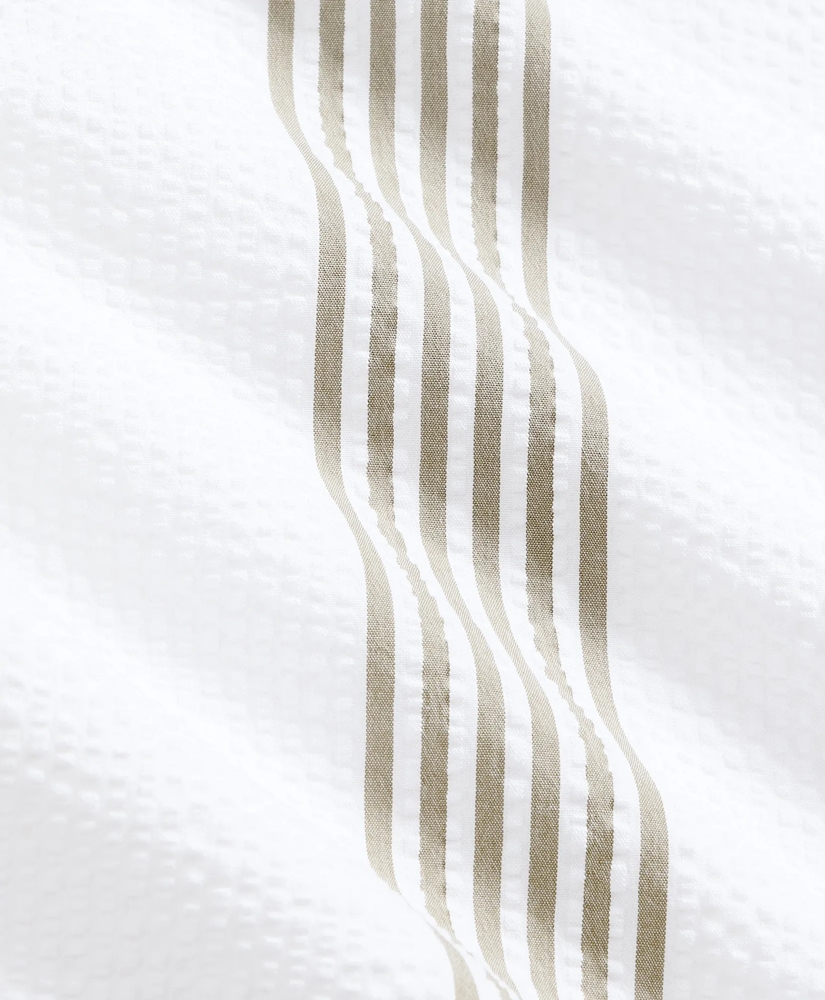 Cotton Blend Seersucker Camp Collar Shirt, image 3