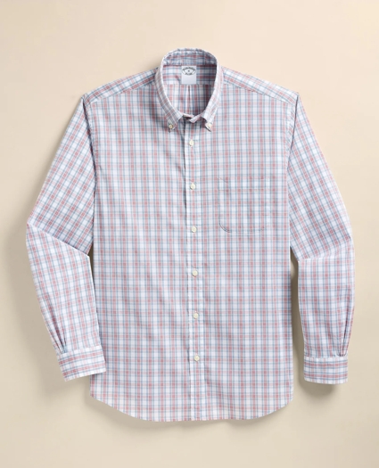 Performance Series Stretch Polo Button-Down Collar, Tartan Sport Shirt, image 1