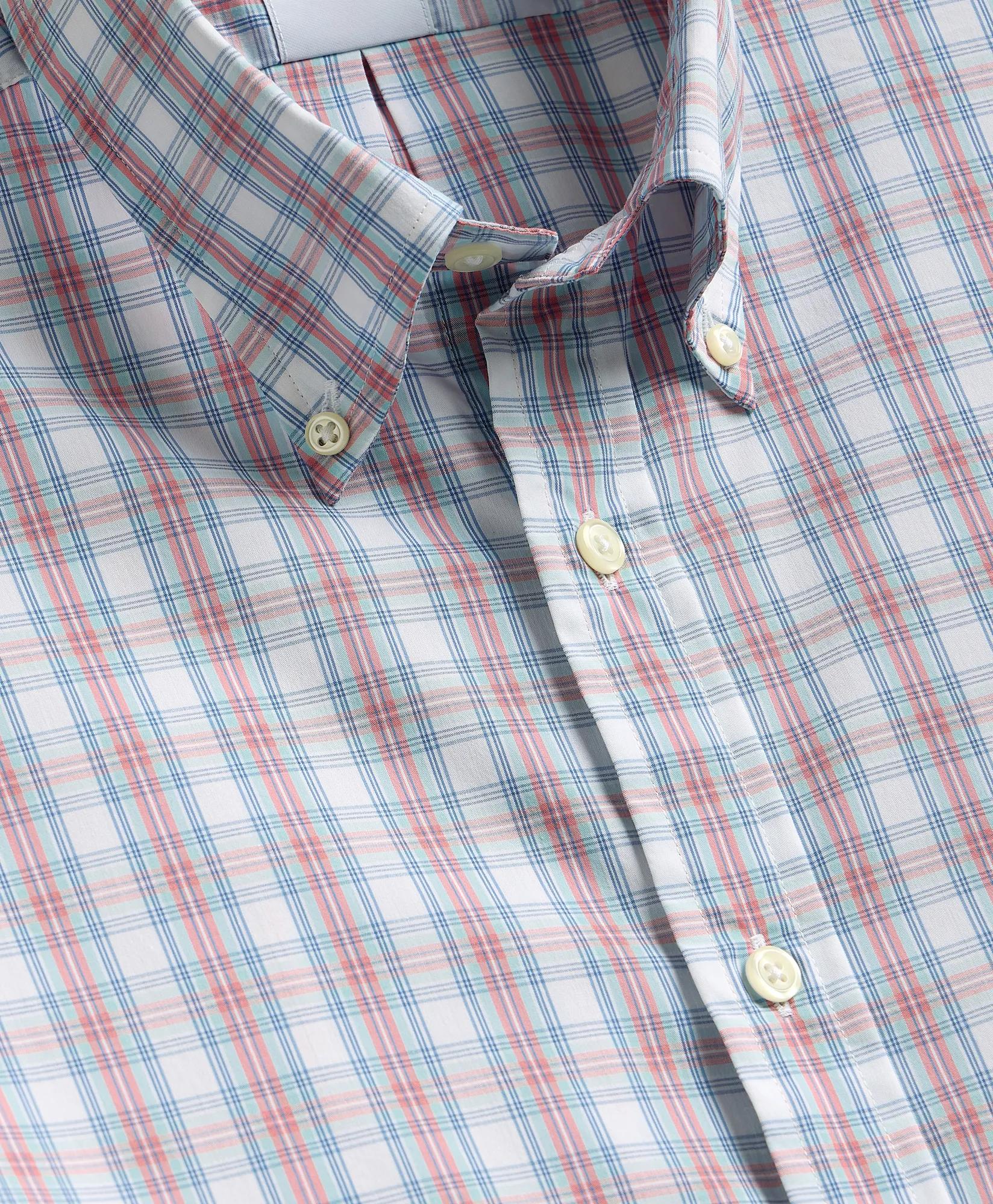 Performance Series Stretch Polo Button-Down Collar, Tartan Sport Shirt, image 2