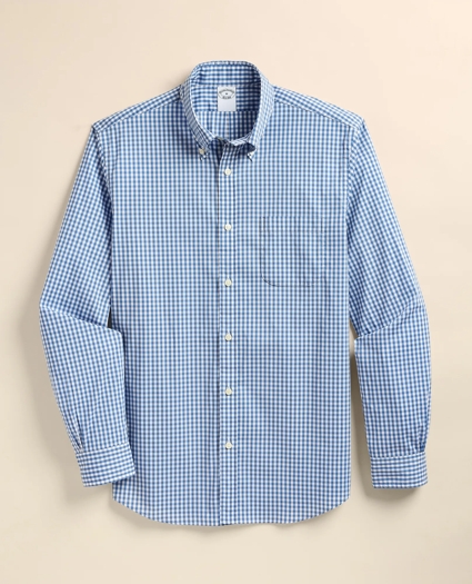 Performance Series Stretch Polo Button-Down Collar, Gingham Sport Shirt, image 3