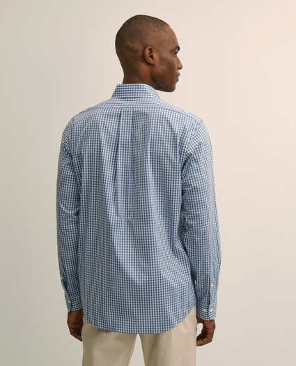 Performance Series Stretch Polo Button-Down Collar, Gingham Sport Shirt, image 4
