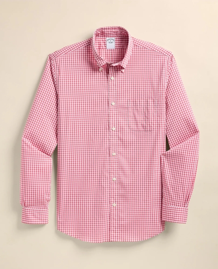 Performance Series Stretch Polo Button-Down Collar, Gingham Sport Shirt, image 1