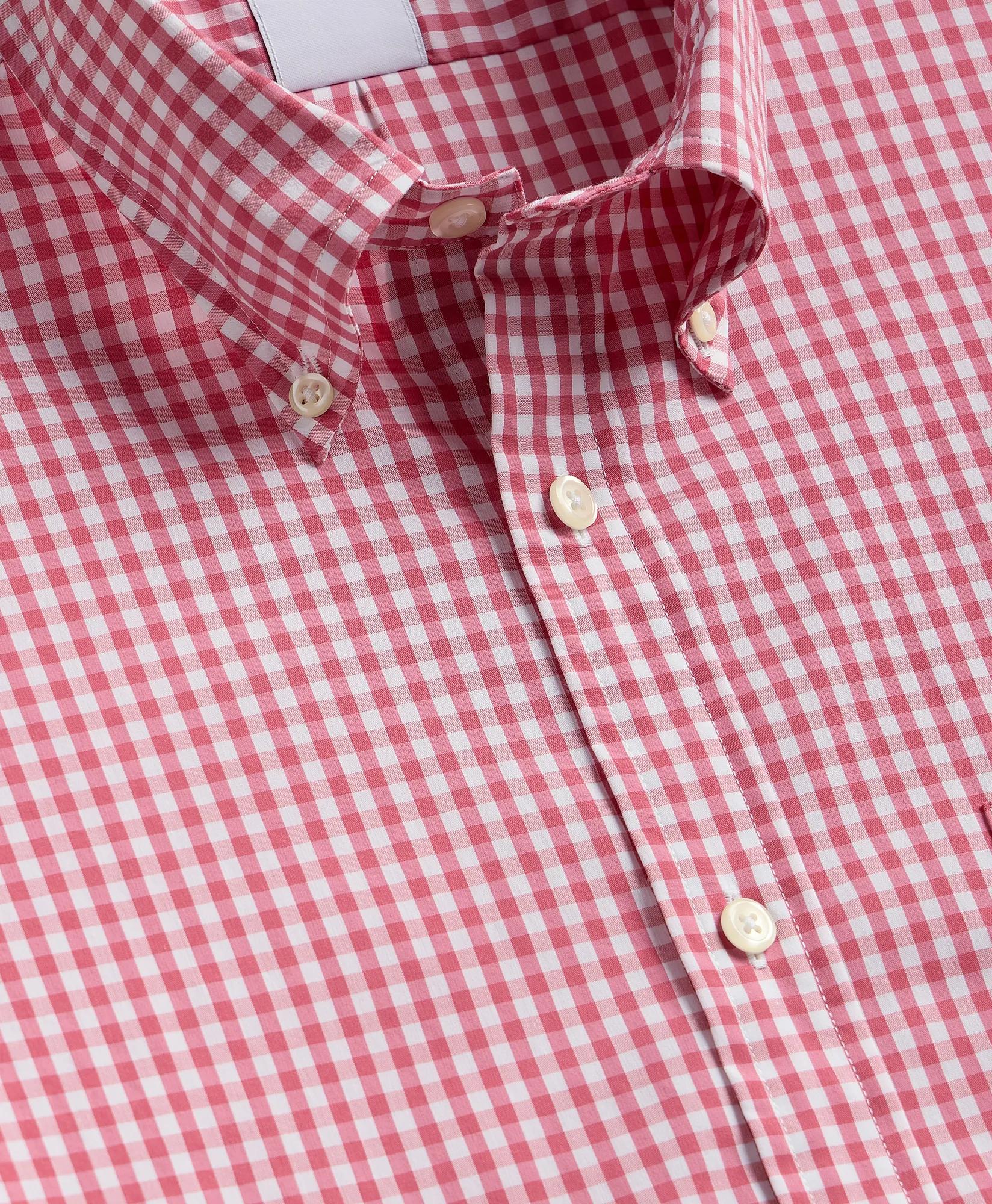 Performance Series Stretch Polo Button-Down Collar, Gingham Sport Shirt, image 2