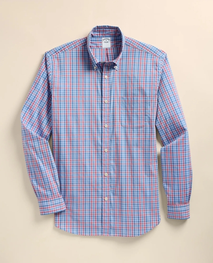 Performance Series Stretch Polo Button-Down Collar, Gingham Sport Shirt, image 2