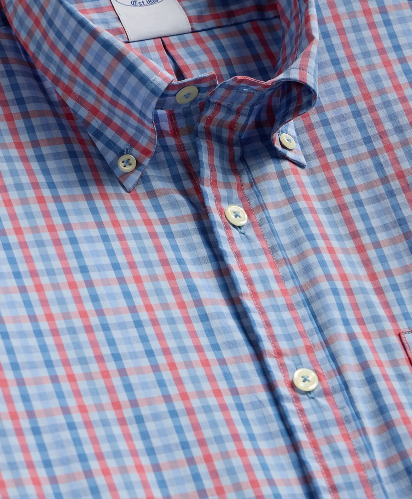 Performance Series Stretch Polo Button-Down Collar, Gingham Sport Shirt, image 5